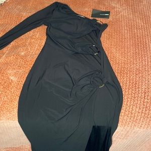 Long black dress from fashion nova